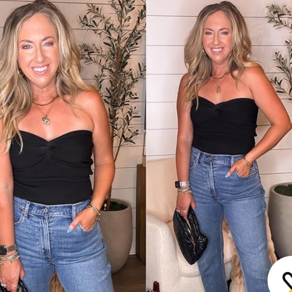 Black Corset Top, Size Petite Xs